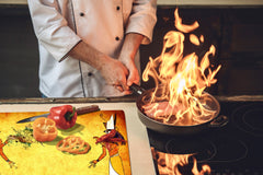 HUGE TEMPERED GLASS COOKTOP COVER - Egyptian Series DD15 Hieroglyphs 5