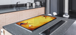 HUGE TEMPERED GLASS COOKTOP COVER - Egyptian Series DD15 Hieroglyphs 5