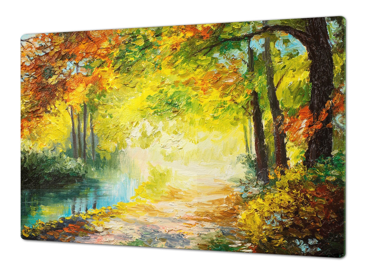 Impact & Shatter Resistant Worktop saver- Image Series DD05B Autumn in the park