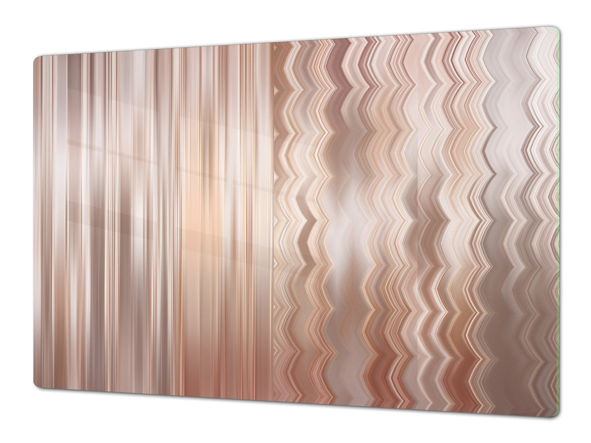 UNIQUE Tempered GLASS Kitchen Board – Impact & Scratch Resistant Cooktop cover – SINGLE: 80 x 52 cm; DOUBLE: 40 x 52 cm; DD39 Colourful Variety Series: Set of abstract backgrounds