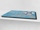 Gigante Tabla para picar de cristal templado o cubre vitro – Salvaencimera - Serie Agua DD10 Salvavidas