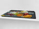 UNIQUE Tempered GLASS Kitchen Board Fruit and Vegetables series DD02 Fruit in water