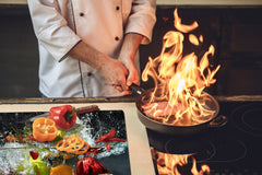 UNIQUE Tempered GLASS Kitchen Board Fruit and Vegetables series DD02 Fruit in water