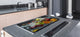 UNIQUE Tempered GLASS Kitchen Board Fruit and Vegetables series DD02 Fruit in water