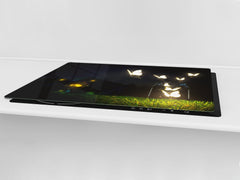 Induction Cooktop Cover – Glass Worktop saver: Fantasy and fairy-tale series DD18 Glowing butterflies