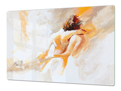 GIGANTIC CUTTING BOARD and Cooktop Cover- Image Series DD05A In embrace