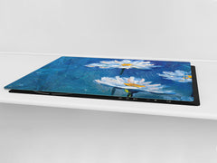 TRES GRAND Verre anti-rayures et antichocs; Série d'images DD05B: Fleurs 5