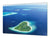 Gigante Tabla para picar de cristal templado o cubre vitro – Salvaencimera - Serie Agua DD10 Islas En El Oceano