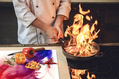 Impact & Shatter Resistant Worktop saver- Image Series DD05B Woman 3