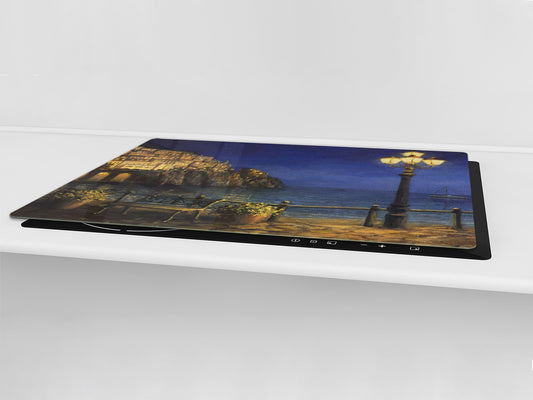 GIGANTIC CUTTING BOARD and Cooktop Cover- Image Series DD05A Evening in the bay