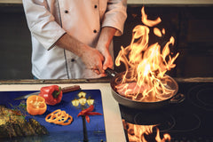 GIGANTIC CUTTING BOARD and Cooktop Cover- Image Series DD05A Evening in the bay