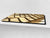 Gigantic Worktop saver and Pastry Board - Tempered GLASS Cutting Board - MEASURES: SINGLE: 80 x 52 cm; DOUBLE: 40 x 52 cm; DD38 Golden Waves Series: Abstract waves