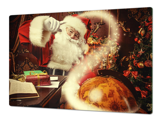 HUGE TEMPERED GLASS COOKTOP COVER - DD30 Christmas Series: Santa spells