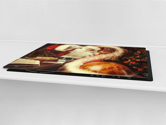 HUGE TEMPERED GLASS COOKTOP COVER - DD30 Christmas Series: Santa spells