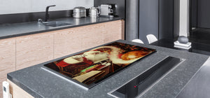 HUGE TEMPERED GLASS COOKTOP COVER - DD30 Christmas Series: Santa spells