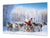 Riesig Schneidbrett aus Hartglas und schützende Arbeitsoberfläche; DD30 Weihnachtsserie: Santa's Rentiermannschaft
