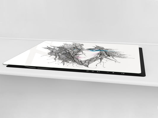 Worktop saver and Pastry Board – Cooktop saver; Series: Outside Series DD19 Graphic of a woman