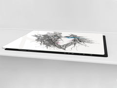 Worktop saver and Pastry Board – Cooktop saver; Series: Outside Series DD19 Graphic of a woman