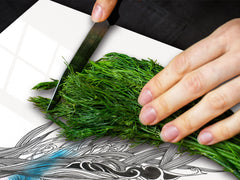 Worktop saver and Pastry Board – Cooktop saver; Series: Outside Series DD19 Graphic of a woman