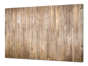 ENORMOUS  Tempered GLASS Chopping Board - Induction Cooktop Cover DD36 Textures and tiles 2 Series: Vintage wood panel