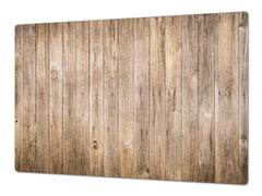 ENORMOUS  Tempered GLASS Chopping Board - Induction Cooktop Cover DD36 Textures and tiles 2 Series: Vintage wood panel