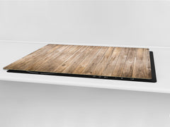 ENORMOUS  Tempered GLASS Chopping Board - Induction Cooktop Cover DD36 Textures and tiles 2 Series: Vintage wood panel