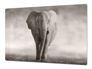 Gigantic Worktop saver and Pastry Board - Tempered GLASS Cutting Board Animals series DD01 Elephant 1
