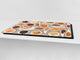 Enorm Küchenbrett aus Hartglas und Induktionskochplattenabdeckung; Fruit and Vegetables series DD02: Delicacies 3