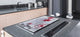 HUGE TEMPERED GLASS COOKTOP COVER - DD30 Christmas Series: Red reindeer