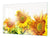 GIGANTE Copri-piano cottura a induzione – ENORME tagliere in VETRO temperato: Serie di fiori DD06A: Girasole 1