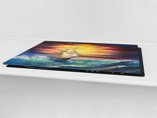 Impact & Shatter Resistant Worktop saver- Image Series DD05B Ship at sea