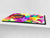 Enorm Schneidbrett aus Hartglas und schützende Arbeitsoberfläche; Flower series DD06A: Colorful rose
