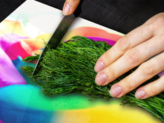 ENORME tabla de cortar de VIDRIO templado - Serie de flores DD06A Rosa Colorida