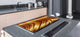 Gigantic Worktop saver and Pastry Board - Tempered GLASS Cutting Board - MEASURES: SINGLE: 80 x 52 cm; DOUBLE: 40 x 52 cm; DD38 Golden Waves Series: Liquid gold 2
