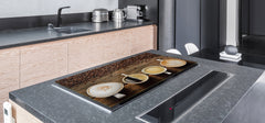 Worktop saver and Pastry Board – Glass Kitchen Board- Coffee series DD07 Types of coffee 2