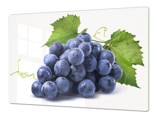 UNIQUE Tempered GLASS Kitchen Board Fruit and Vegetables series DD02 Grape