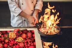 HUGE TEMPERED GLASS COOKTOP COVER - DD30 Christmas Series: Red christmas ornaments