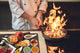 Sehr groß Küchenbrett aus Hartglas und Kochplattenabdeckung; A spice series DD03A: Mosaic with spices 2