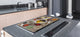 Sehr groß Küchenbrett aus Hartglas und Kochplattenabdeckung; A spice series DD03A:   Mosaic of spices 3