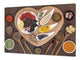 Sehr groß Küchenbrett aus Hartglas und Kochplattenabdeckung; A spice series DD03A:  Heart of spices