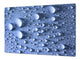 TGigante Tabla para picar de cristal templado o cubre vitro – Salvaencimera - Serie Agua DD10 Gotas de agua 1