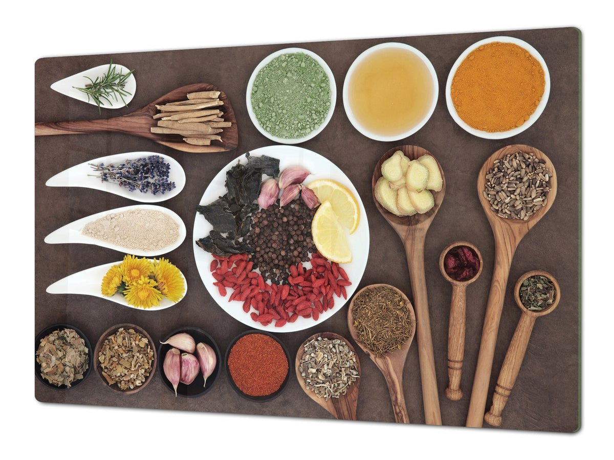HUGE TEMPERED GLASS COOKTOP COVER A spice series DD03A Mosaic with spices 4