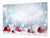 Riesig Schneidbrett aus Hartglas und schützende Arbeitsoberfläche; DD30 Weihnachtsserie: Weihnachtskugeln im Schnee