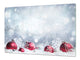 GÉANT Planche à découper et protège-plain de travail; Une série d'épices DD30 Série de Noël Boules de noel dans la neige