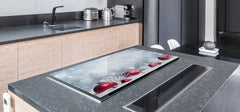 HUGE TEMPERED GLASS COOKTOP COVER - DD30 Christmas Series: Christmas balls in the snow
