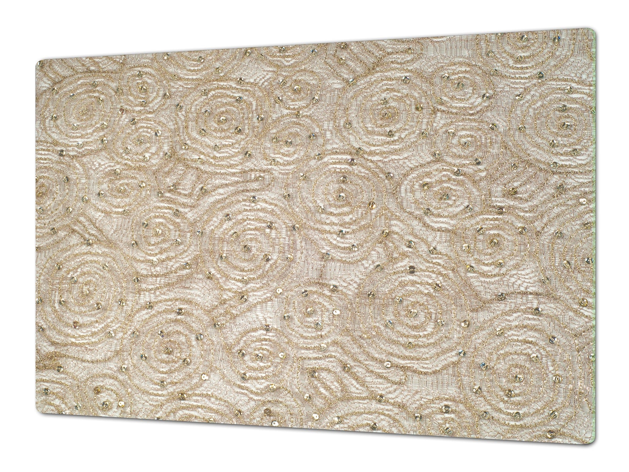 HUGE TEMPERED GLASS COOKTOP COVER – Glass Cutting Board and Worktop Saver – SINGLE: 80 x 52 cm (31,5” x 20,47”); DOUBLE: 40 x 52 cm (15,75” x 20,47”); DD40 Decorative Surfaces Series: Floral lace