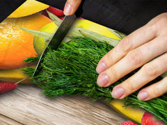 UNIQUE Tempered GLASS Kitchen Board Fruit and Vegetables series DD02 I love veg