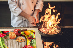 UNIQUE Tempered GLASS Kitchen Board Fruit and Vegetables series DD02 I love veg