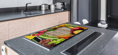 UNIQUE Tempered GLASS Kitchen Board Fruit and Vegetables series DD02 I love veg