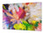 GIGANTIC CUTTING BOARD and Cooktop Cover - Glass Kitchen Board; SINGLE: 80 x 52 cm (31,5” x 20,47”); DOUBLE: 40 x 52 cm (15,75” x 20,47”); DD42 Paintings Series: Digital flower painting